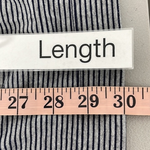 Subtitled Dress Blue Gray Stripes T-Shirt Tie Back Size 8 - Picture 10 of 12